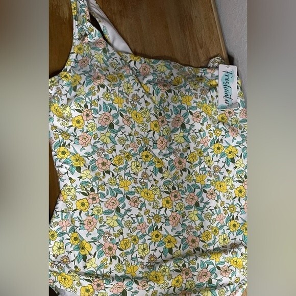 Women’s Floral One-piece One Shoulder Asymmetric Swimsuit Size 20 XXL 2X Plus - Picture 3 of 11